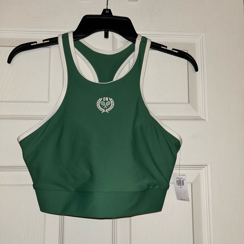 Old Navy Green and White Sports Bra